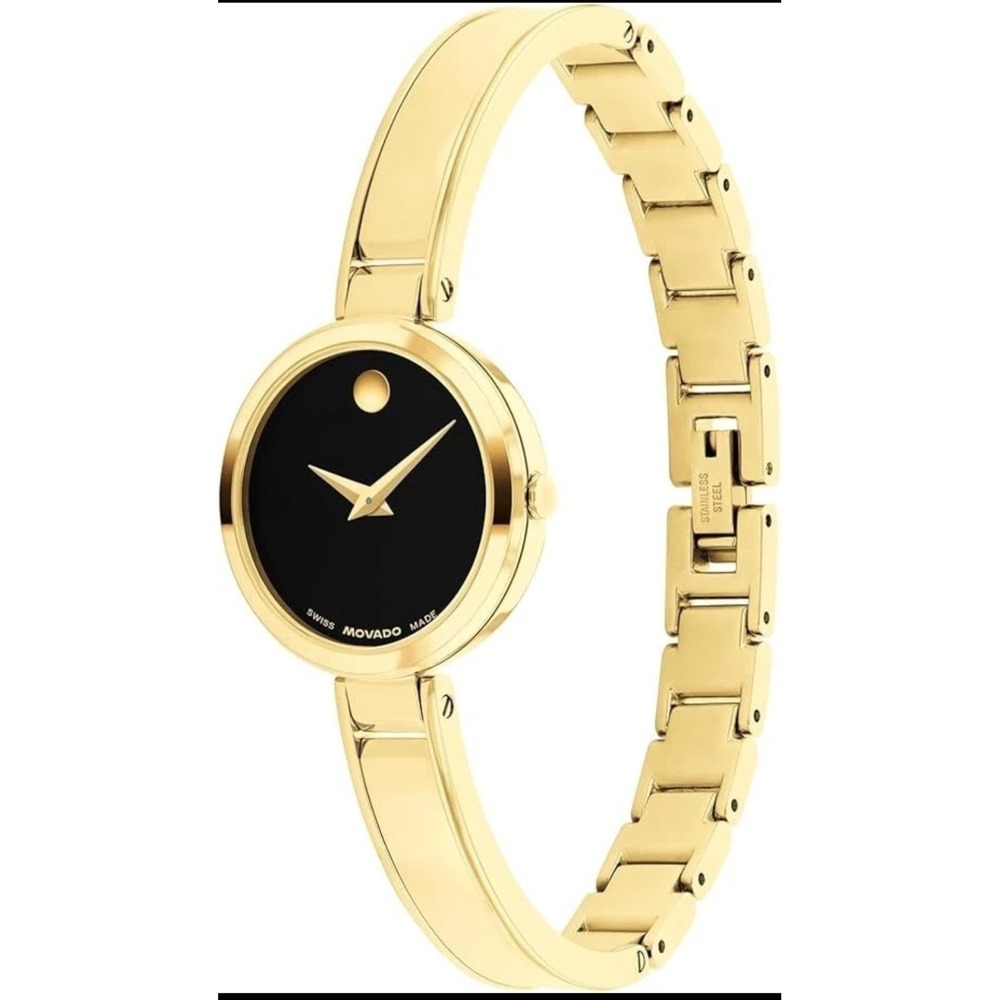 Movado Moda Women's Bangle Watch Swiss Made Sapphire Quartz, Stainless Steel